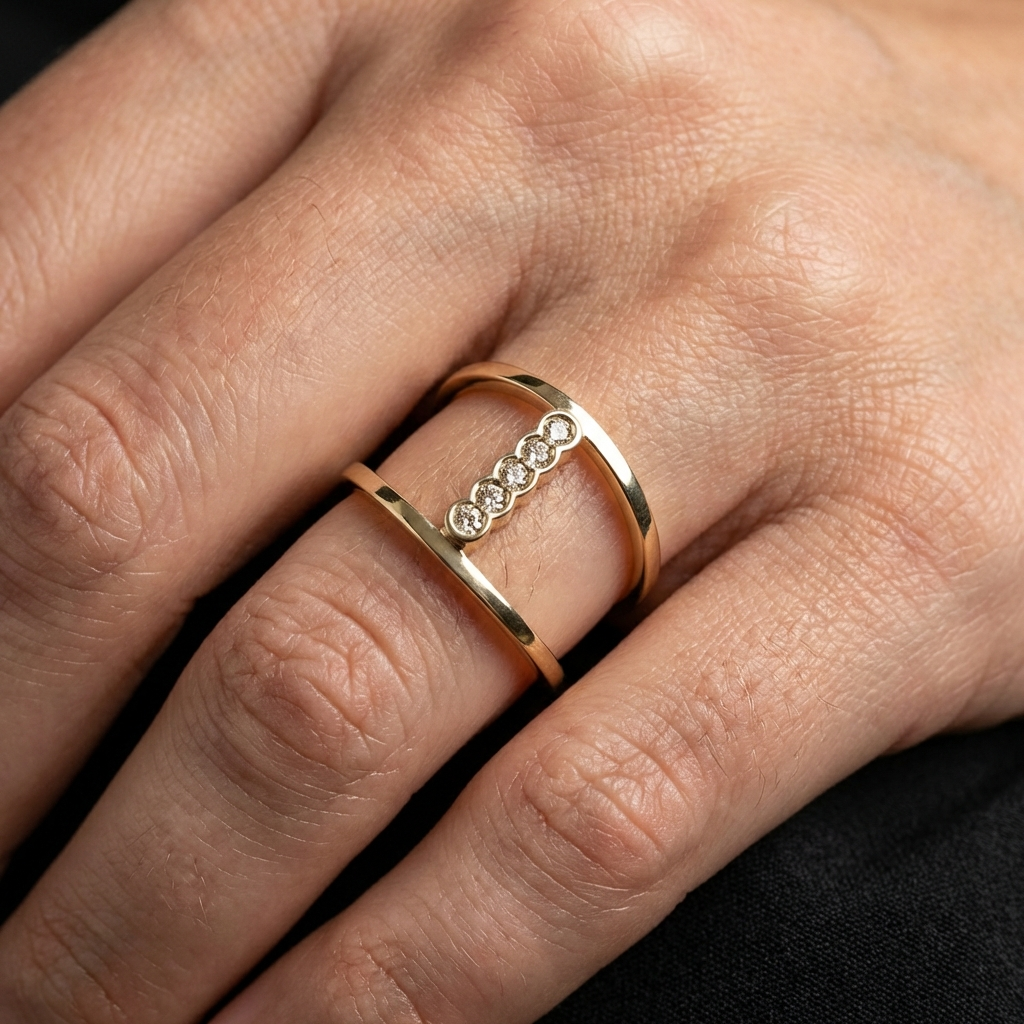 14k Open Shank Gemstone Ring
