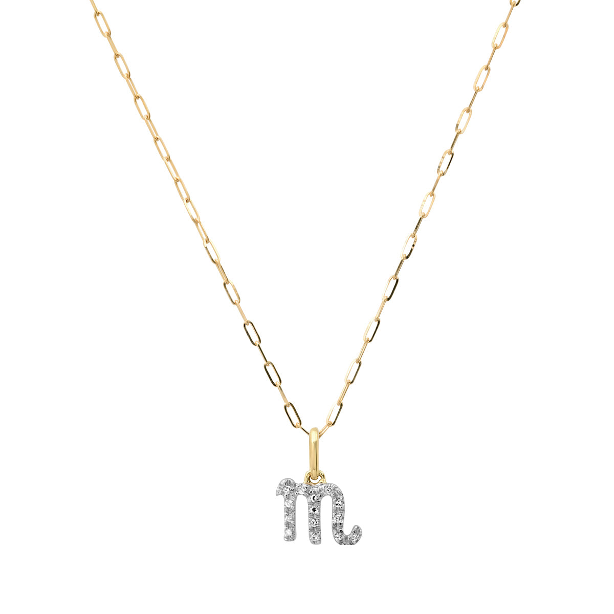 NEW! Delicate Mini Pave Diamond 14K Gold Zodiac Necklace - ONLINE ONLY!