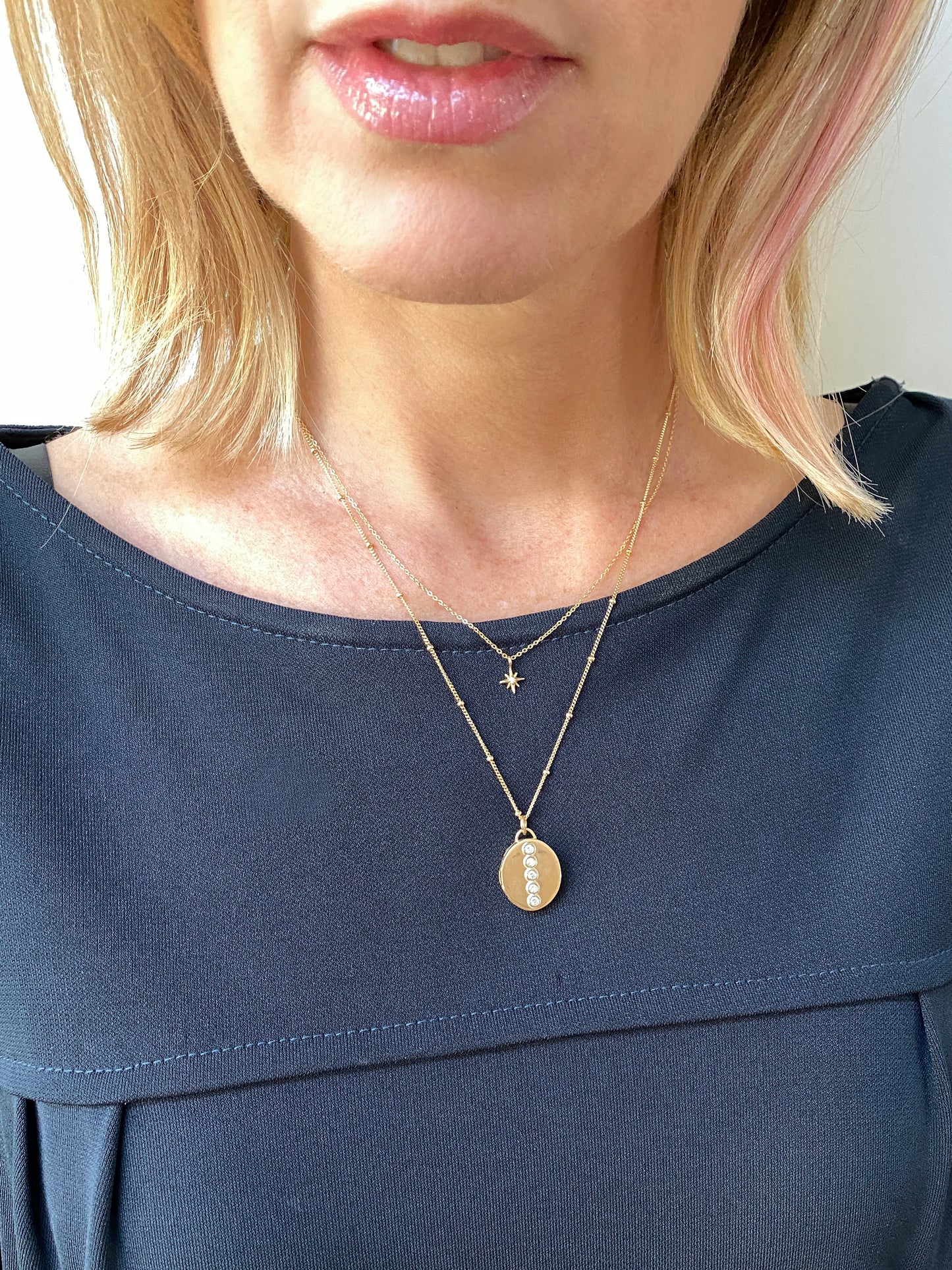 "Love Locket" Oval Pendant - 14K Gold and Diamonds