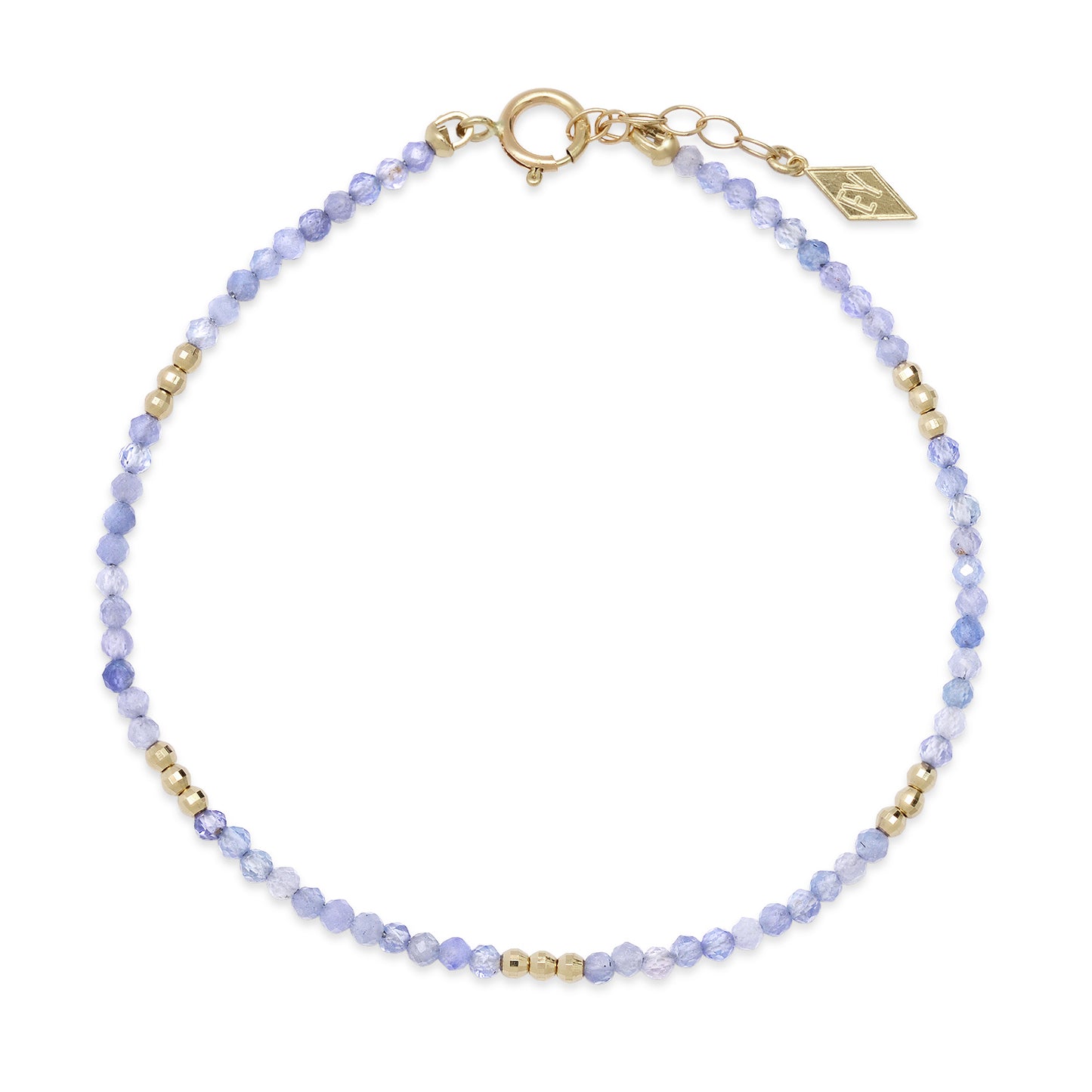 Mini 14K Gold Gem Healing Bracelet