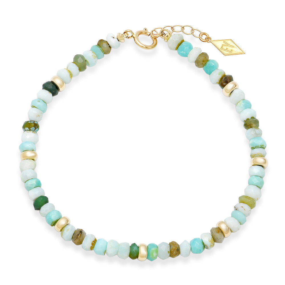 14K Gold Gemstone Healing Bracelet