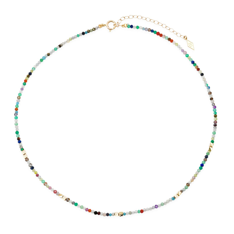 The "Elliot Young Gemstone Choker" with 14K and Mixed Gems