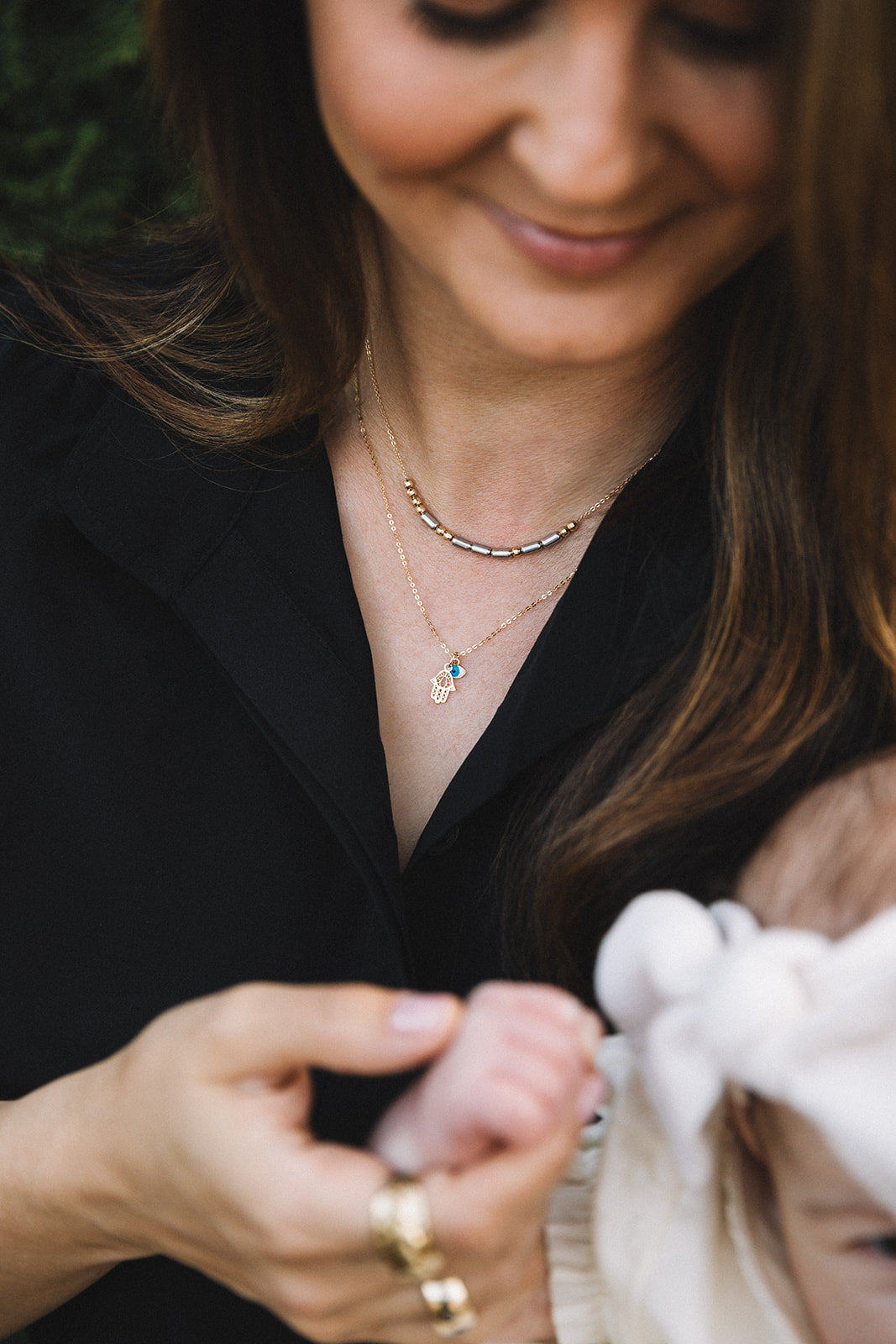 CUSTOM 14K + Sterling Morse Code Necklace
