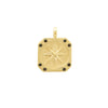 Charmology Black Diamond Compass 14k Gold Medallion