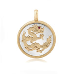 "Year of the Dragon" 14k Gold Ruby ANNIVERSARY Pendant