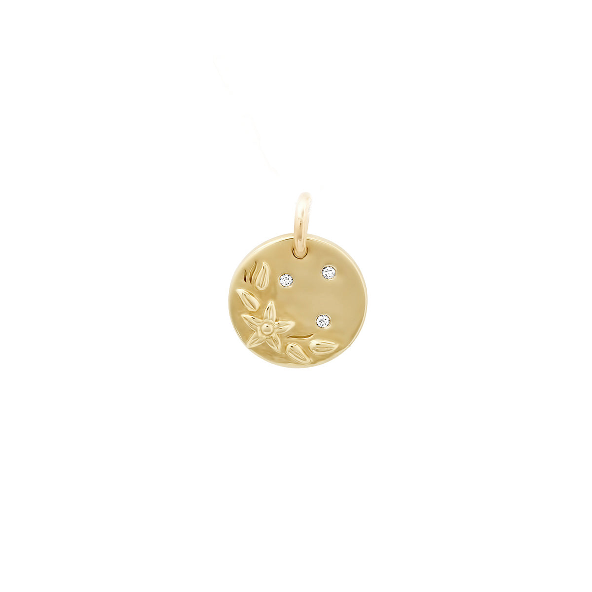 Charmology Mini Flower 14K Gold & Diamond Medallion