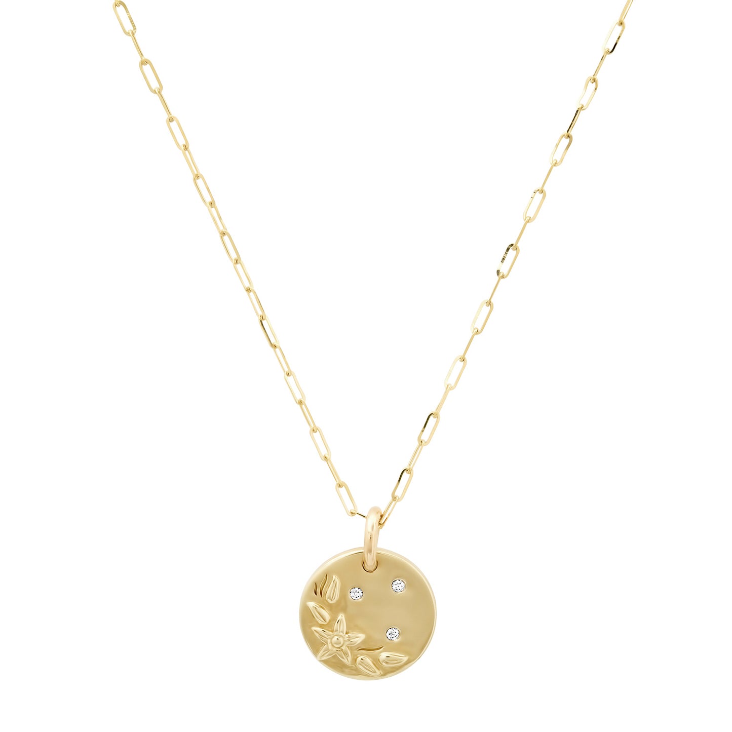 MINI 14K Yellow Gold 16-18" Paper Clip Chain
