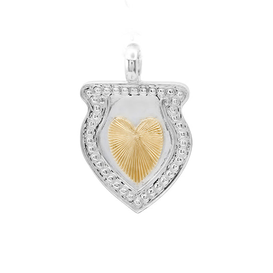 Charmology Heart Shield 14K Gold & Sterling Silver Medallion