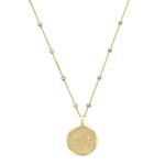 Lotus 14K Yellow Gold & Diamond Pendant Necklace
