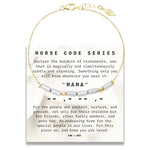 "Morse Code" Series MAMA Bracelet on 14K Gold Chain
