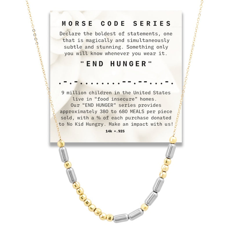 "Morse Code" Series END HUNGER CHAIN Necklace