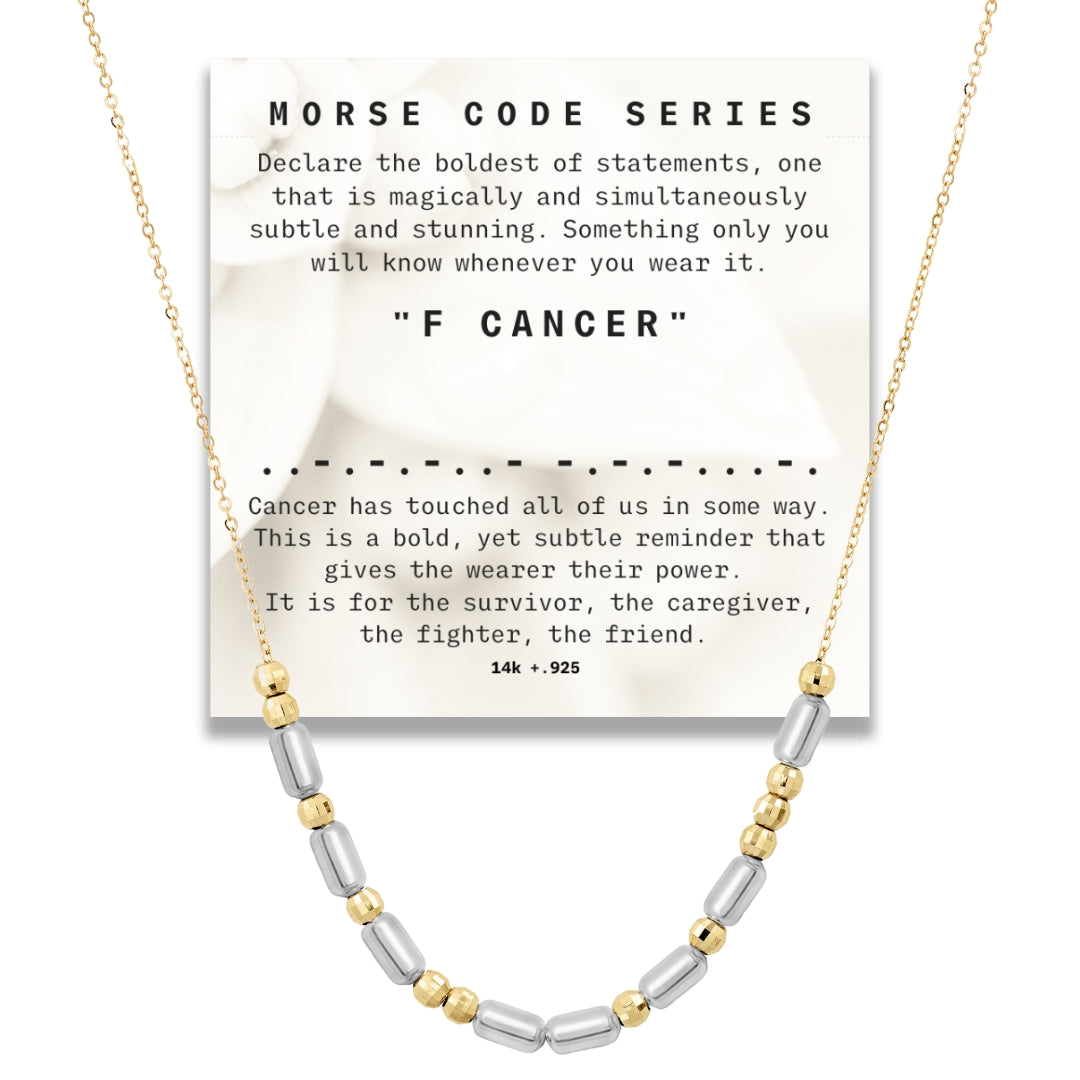 "Morse Code" Series F CANCER CHAIN Necklace