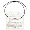 "Morse Code" Series LOVE Bracelet on Adjustable Macrame Cord