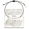"Morse Code" Series MAMA Bracelet on Adjustable Macrame Cord