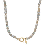 The Sailor Lock Beaded Gemstone Necklace - Labradorite