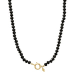 The Sailor Lock Beaded Gemstone Necklace - Black Spinel