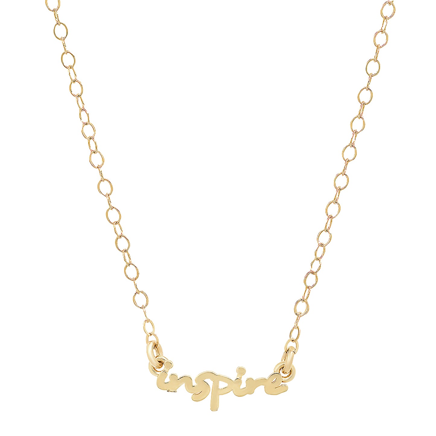 "Use your words" Pendant - 14K Gold: Inspire