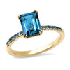 14k Gold "Vanessa" Double Claw Prong Gemstone Ring