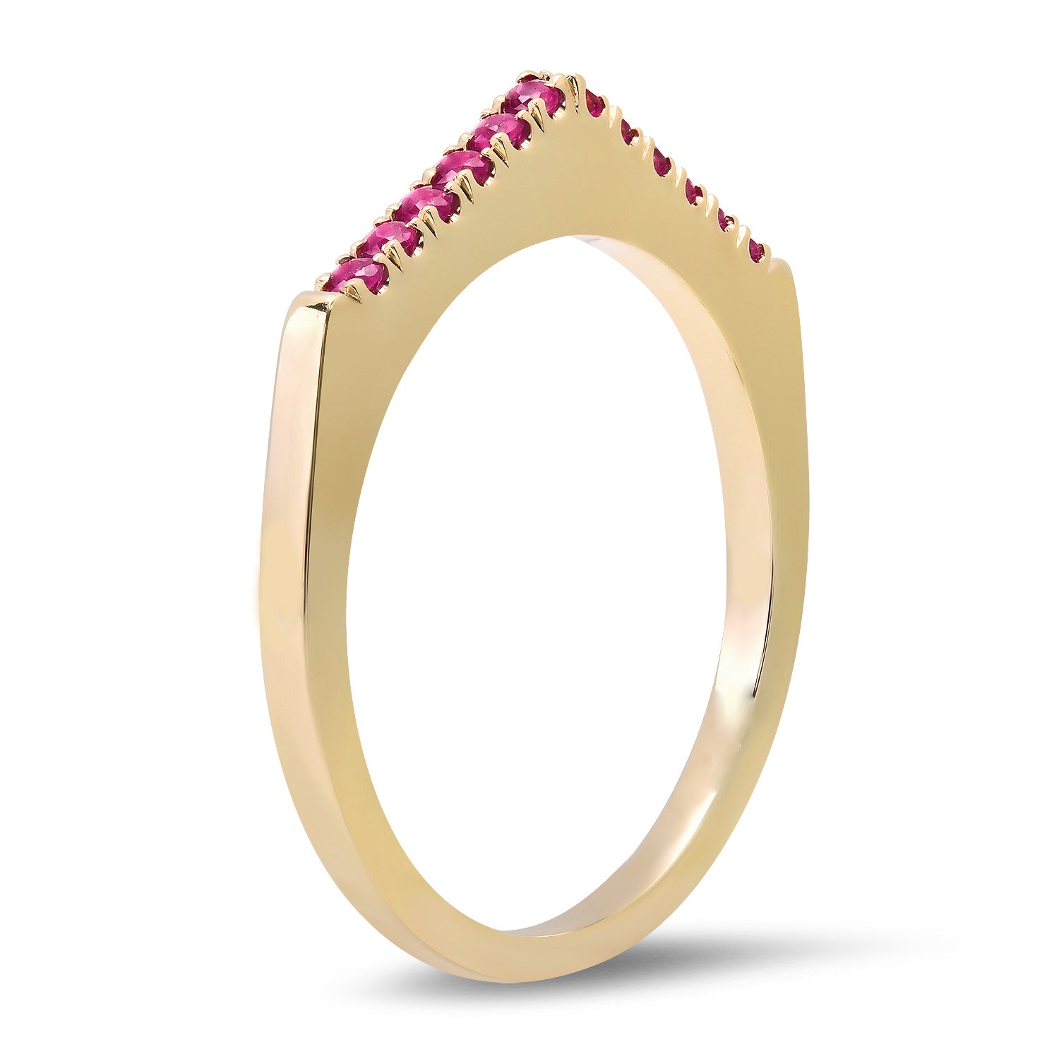 14K Yellow Stackable Pave 