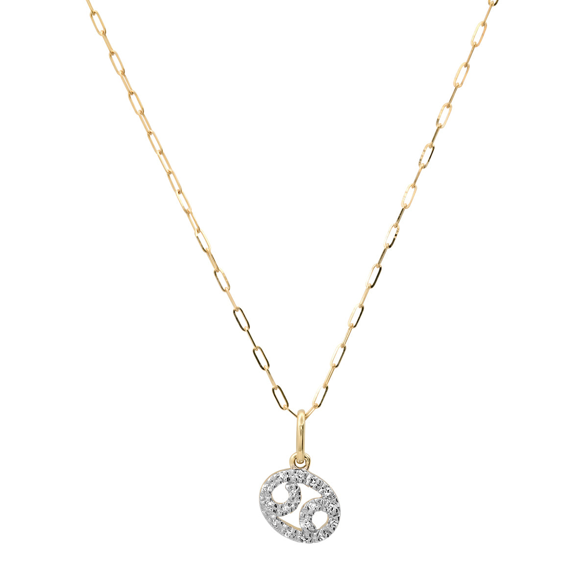 NEW! Delicate Mini Pave Diamond 14K Gold Zodiac Necklace - ONLINE ONLY!