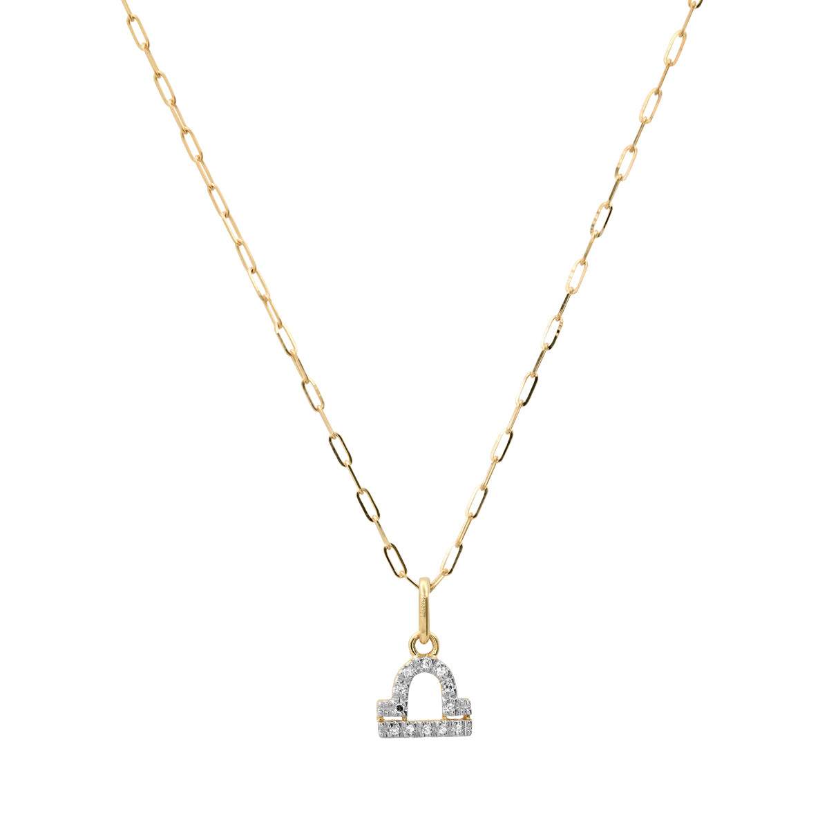 NEW! Delicate Mini Pave Diamond 14K Gold Zodiac Necklace - ONLINE ONLY!