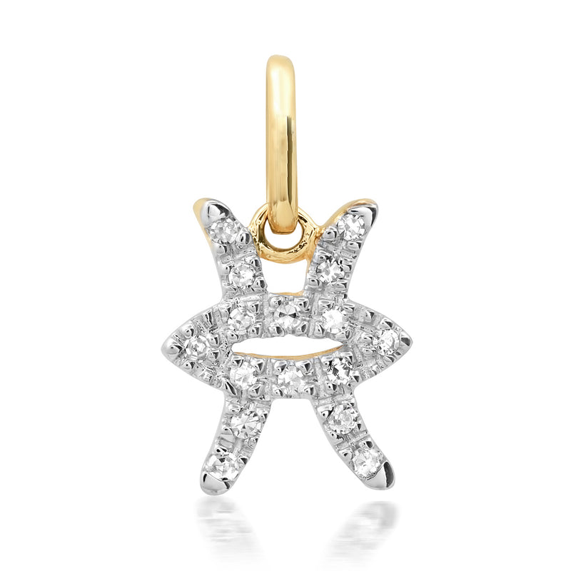 NEW! Delicate Mini Pave Diamond 14K Gold Zodiac Charms - ONLINE ONLY!