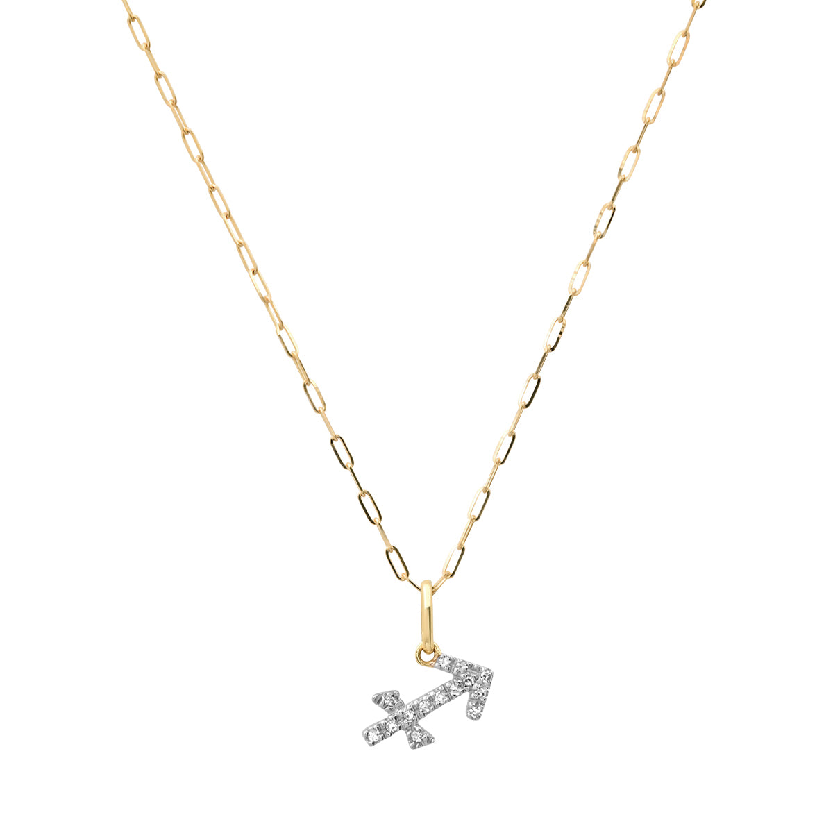 NEW! Delicate Mini Pave Diamond 14K Gold Zodiac Necklace - ONLINE ONLY!