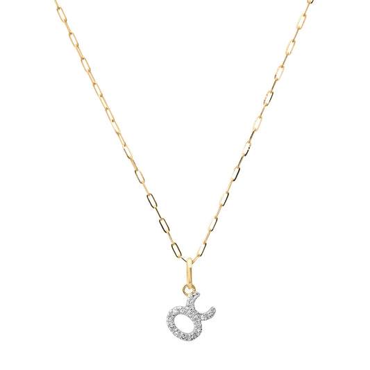 NEW! Delicate Mini Pave Diamond 14K Gold Zodiac Necklace - ONLINE ONLY!