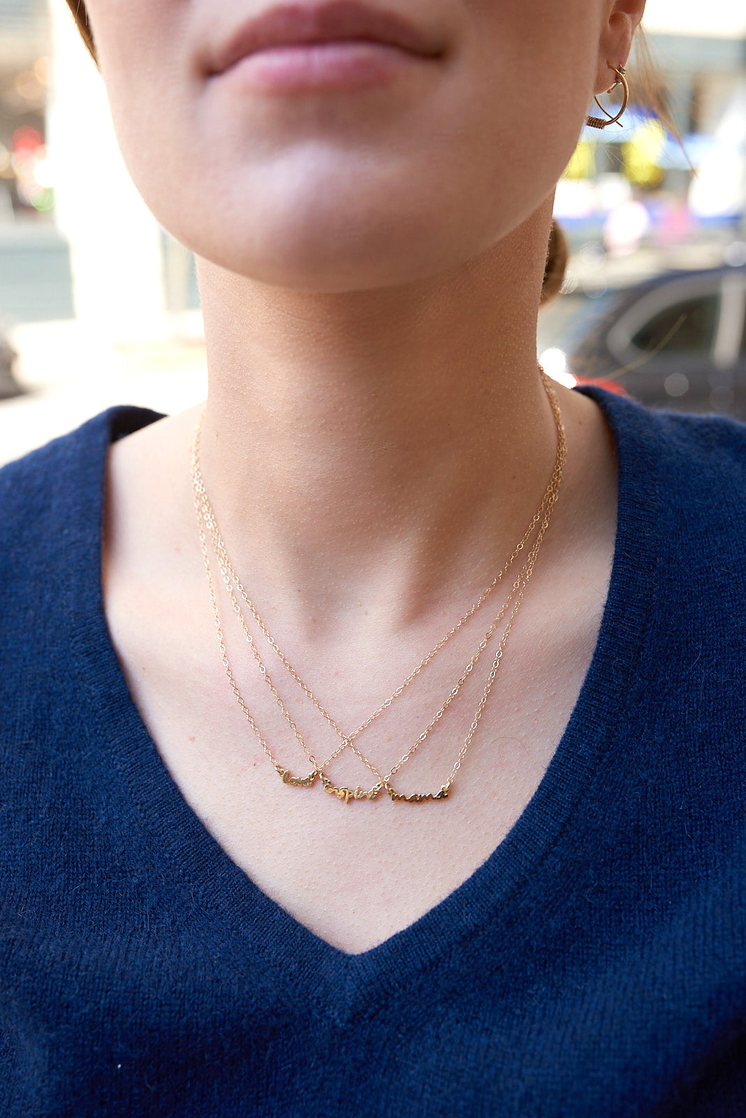 "Use your words" Pendant - 14K Gold: Inspire