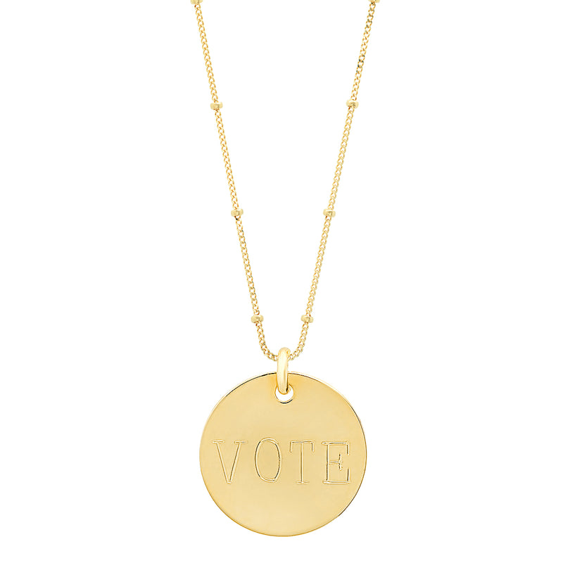 14K Gold "EXERCISE YOUR RIGHT TO VOTE" Disc