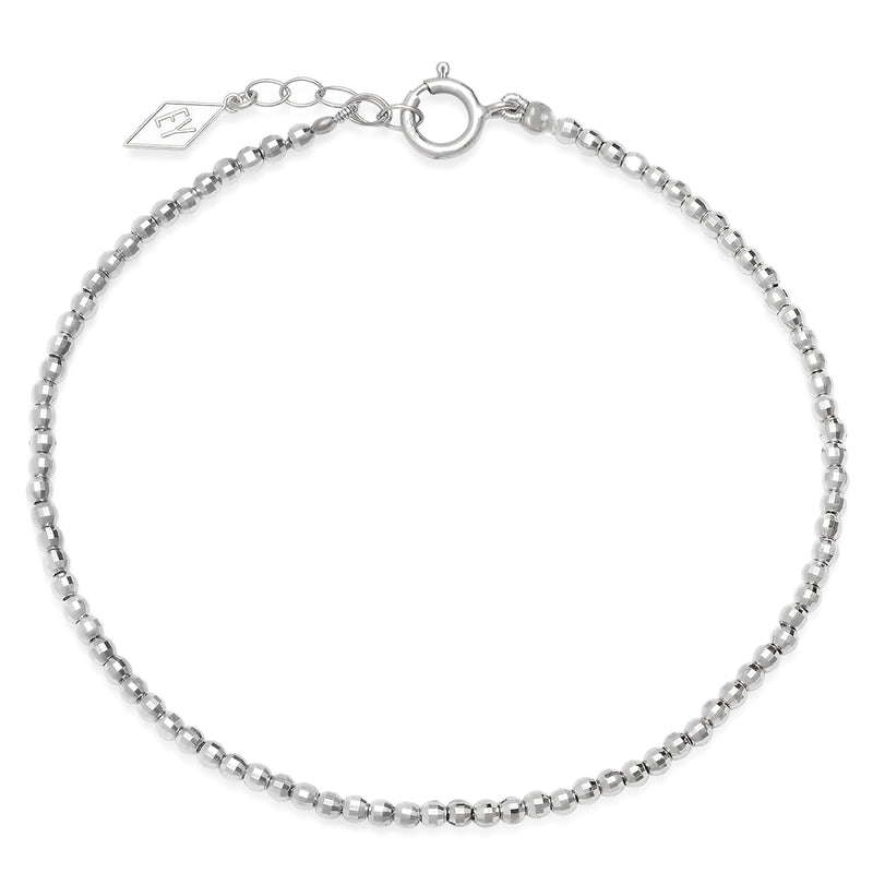 The "Glimmer Bracelet" with 14K White Gold Faceted Beads