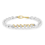 Sterling Silver "Heavy Metal" Wrap-Me-Up Chain Bracelet with two part 14K Gold Lobster Clasp