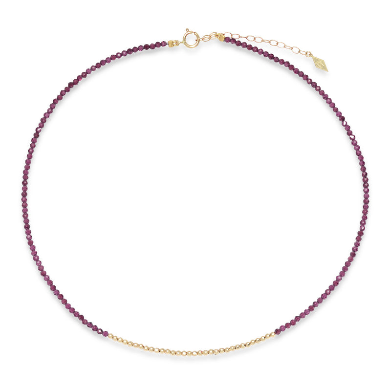 The "Glimmer Choker" with Yellow Gold and Garnet