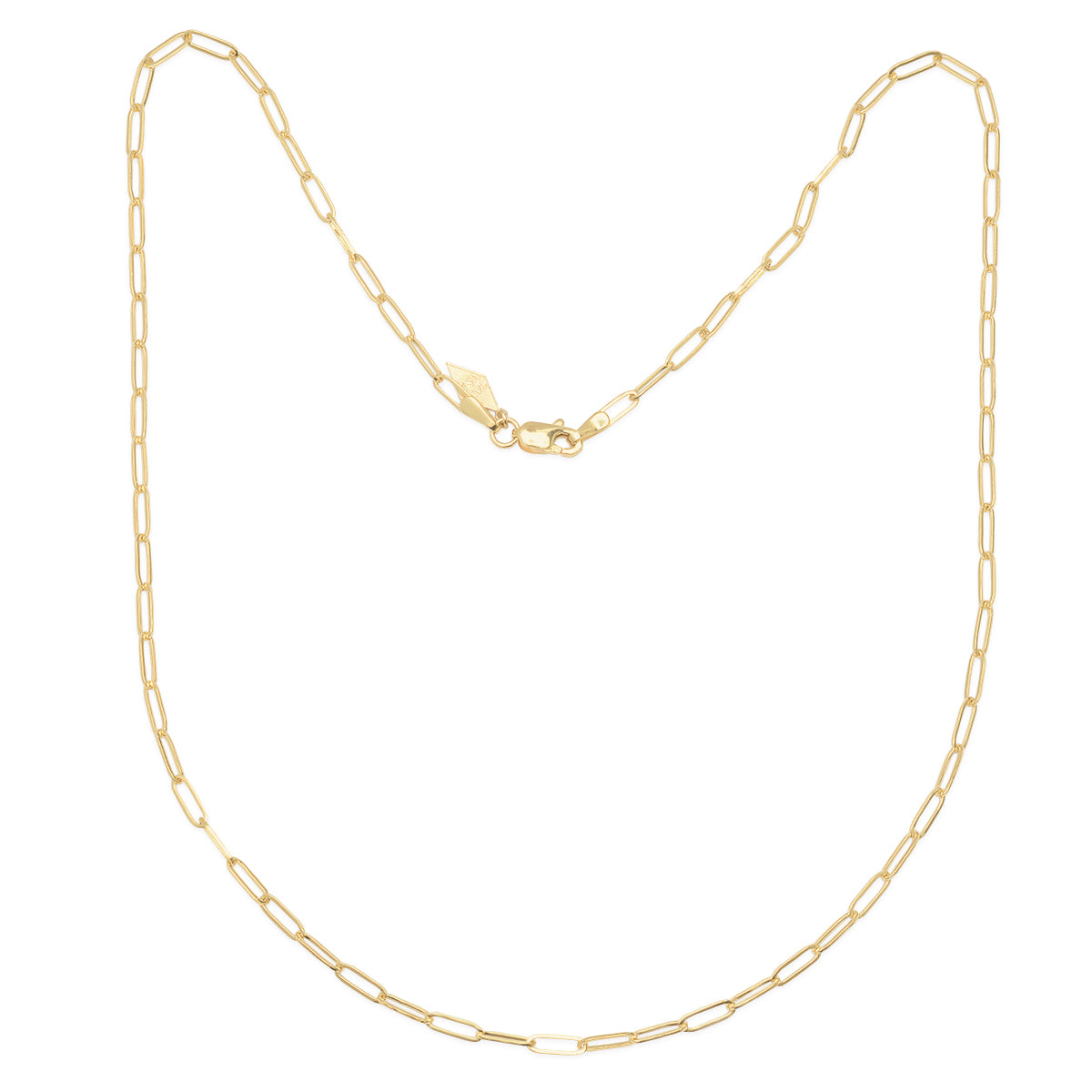 Medium 14K Yellow Gold Paper Clip Chain