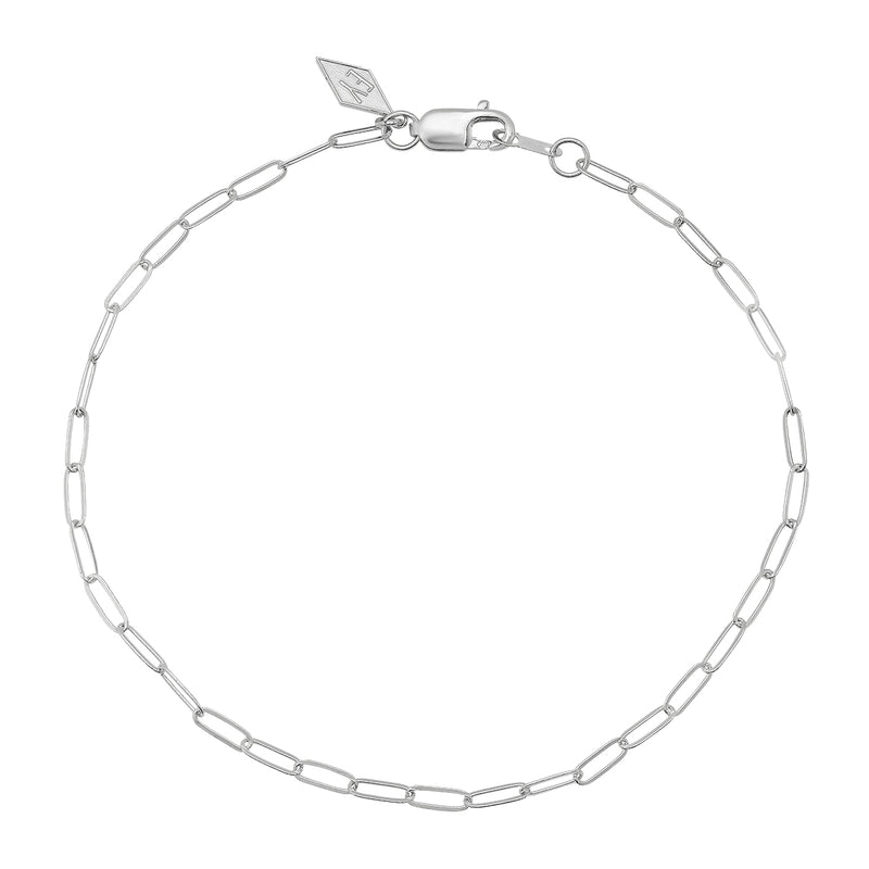 The Elliot Young Paper Clip Chain Bracelet in 14K Yellow or White Gold