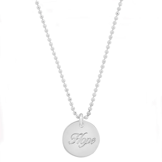 Sterling Silver "Hope" Disc for SAVING INNOCENCE