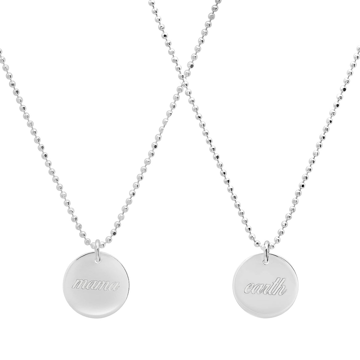 Sterling Silver Reversible "MAMA EARTH" Disc