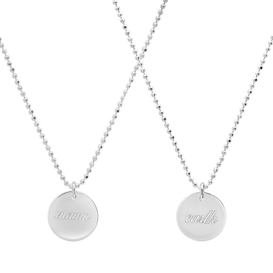 Sterling Silver Reversible "MAMA EARTH" Disc