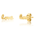 Signature 14K Gold "Use your Words" Love Studs