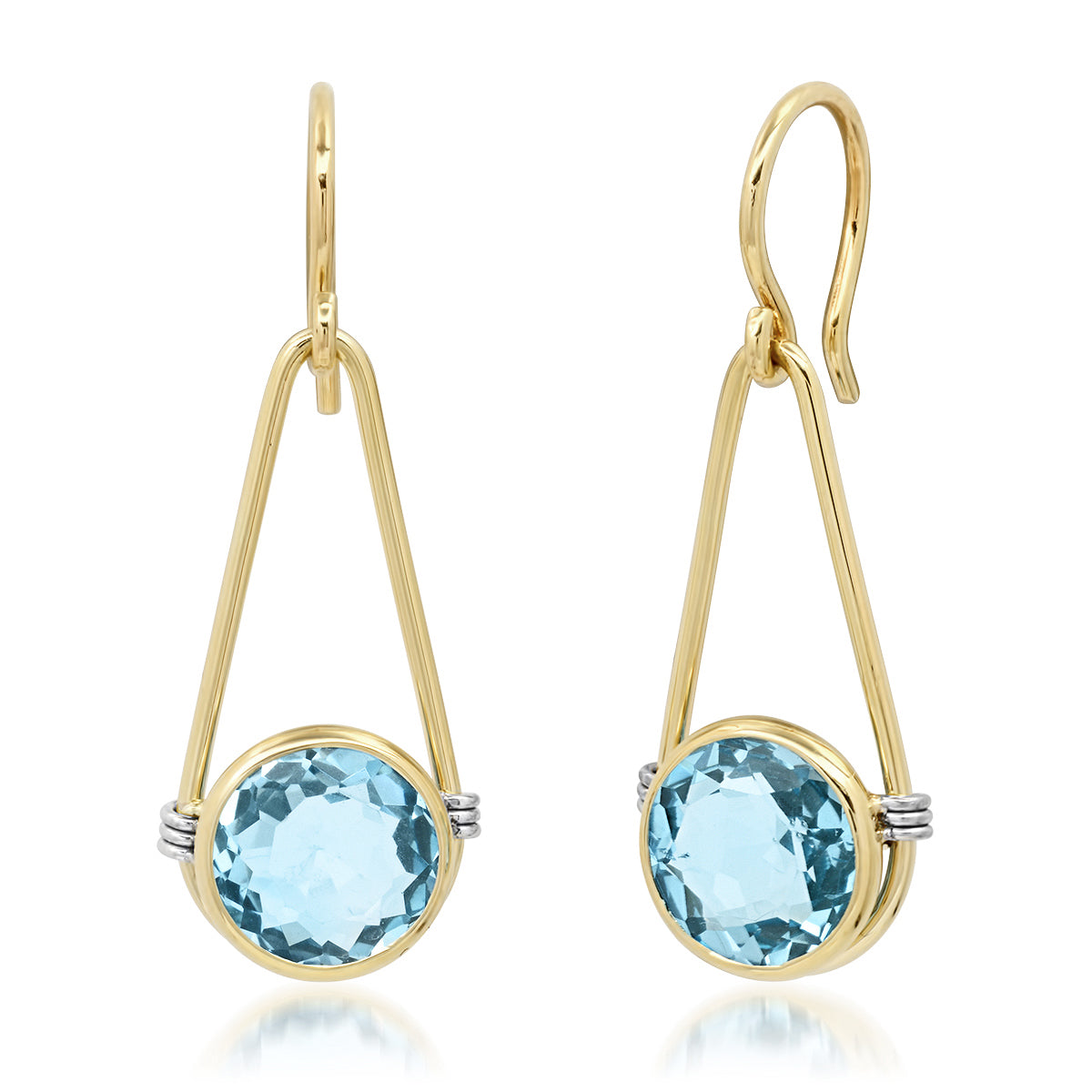 The "Candy Rush" 14k Gold Single Gem Linear Earring