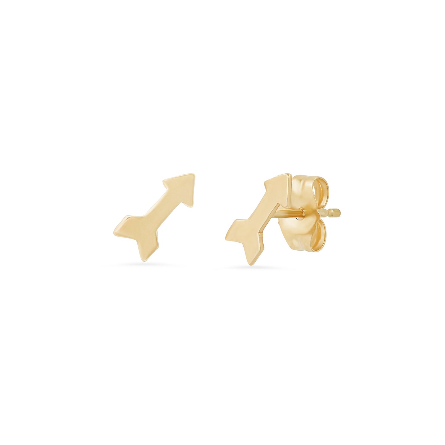 14K Gold Friendship Arrow Studs
