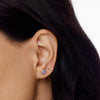 Edge Gemstone STUD Earrings: Tanzanite