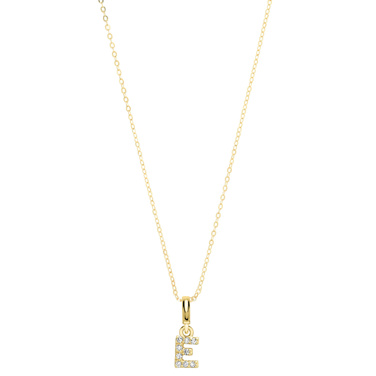 Pave Diamond 14K Gold Mini Initials