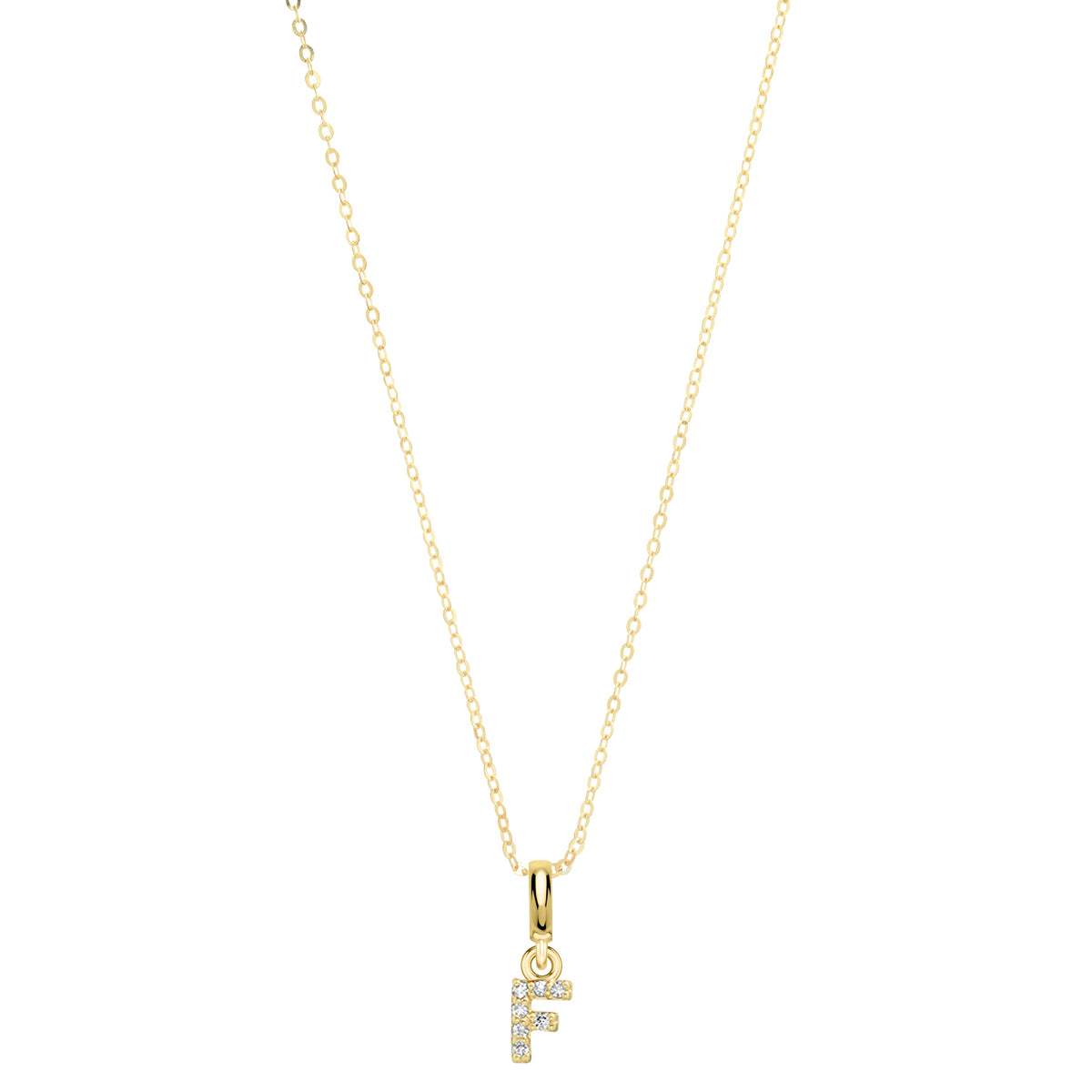 Pave Diamond 14K Gold Mini Initials