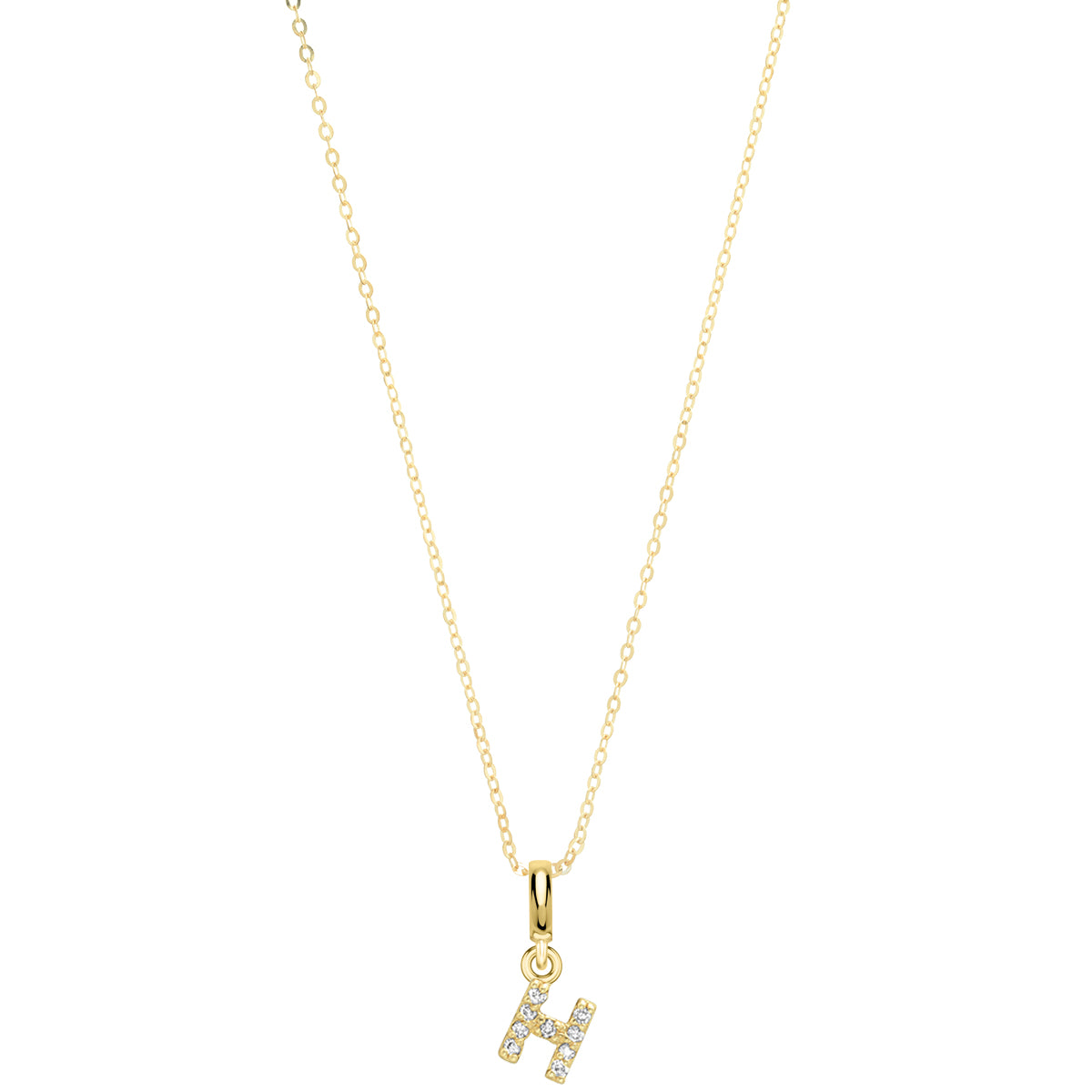Pave Diamond 14K Gold Mini Initials