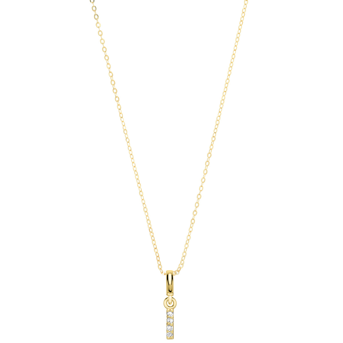 Pave Diamond 14K Gold Mini Initials