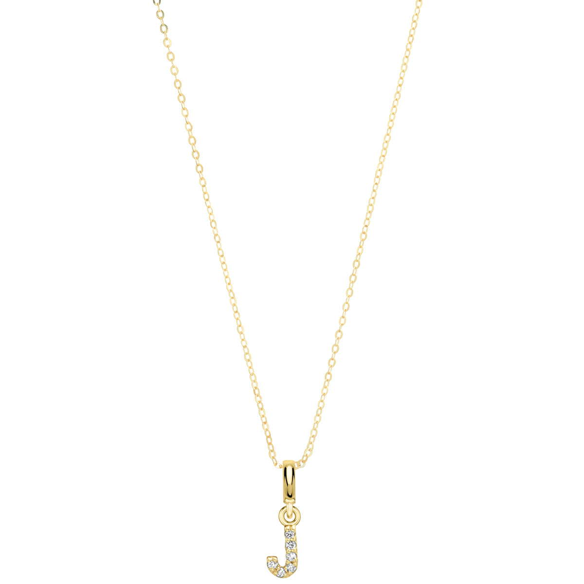 Pave Diamond 14K Gold Mini Initials