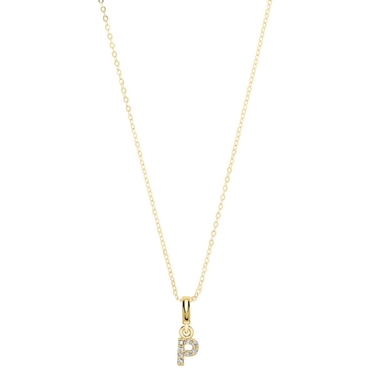 Pave Diamond 14K Gold Mini Initials