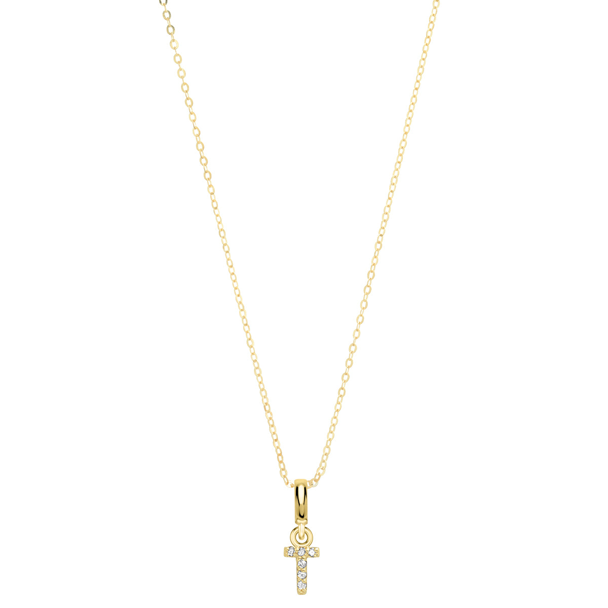Pave Diamond 14K Gold Mini Initials