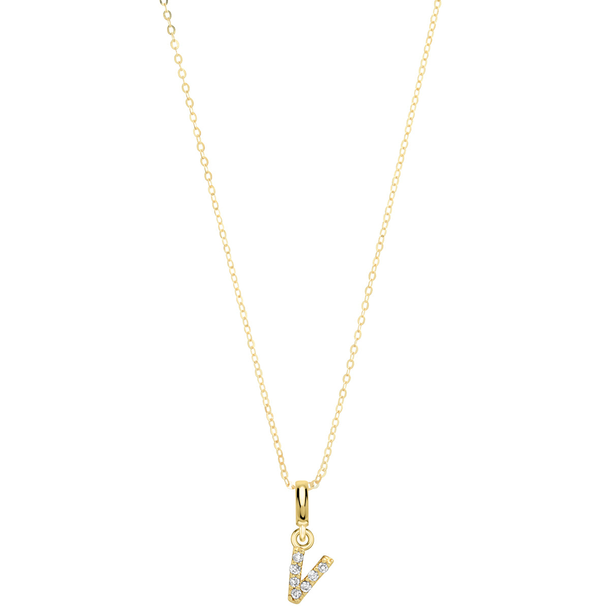 Pave Diamond 14K Gold Mini Initials